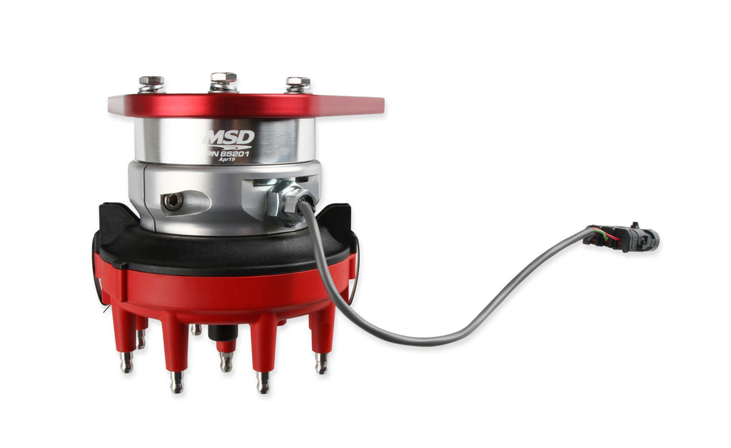 MSD Front Drive Distributor With Adjustable Cam Sync Big Block Chevy Front Drive Distributor With Adjustable Hall-Effect Cam Sync Sensor Ideal For Triggering EFI Systems MSD Ignition