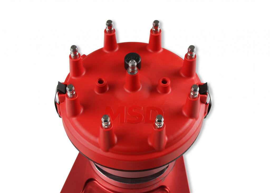 MSD Front Drive Distributor With Adjustable Cam Sync Big Block Chevy Front Drive Distributor With Adjustable Hall-Effect Cam Sync Sensor Ideal For Triggering EFI Systems MSD Ignition