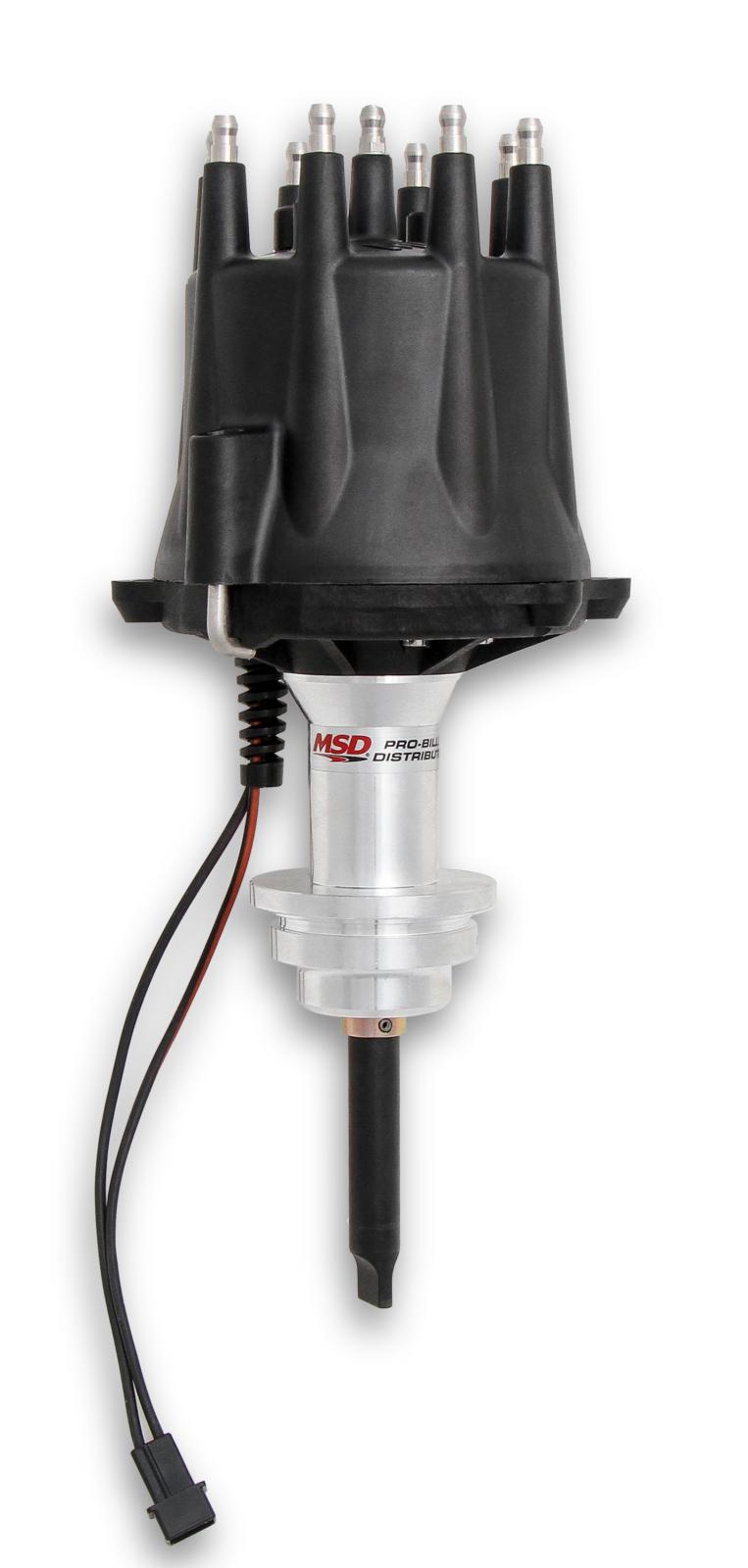 MSD Black Chrysler 318-360 Pro-Billet Distributor All The Performance Of Our Pro-Billet Line Now Available With Black Cap For Your Small Block Chrysler. Must Be Used With MSD 6, 7, Or 8-Series Ignition MSD Ignition