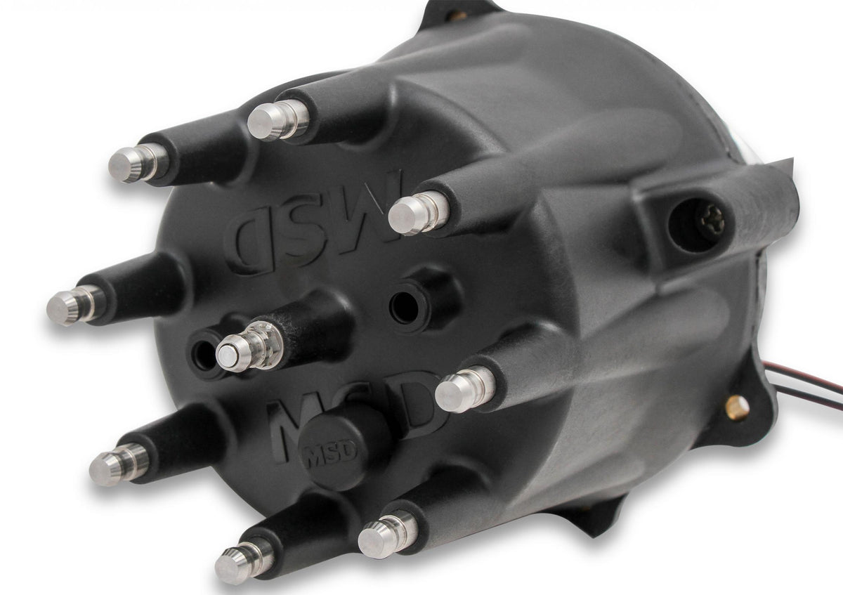 MSD Black Chrysler 318-360 Pro-Billet Distributor All The Performance Of Our Pro-Billet Line Now Available With Black Cap For Your Small Block Chrysler. Must Be Used With MSD 6, 7, Or 8-Series Ignition MSD Ignition