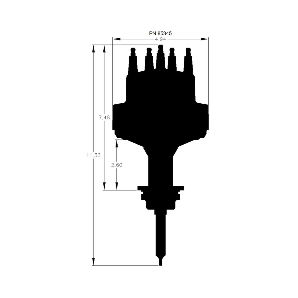 MSD Black Chrysler 318-360 Pro-Billet Distributor All The Performance Of Our Pro-Billet Line Now Available With Black Cap For Your Small Block Chrysler. Must Be Used With MSD 6, 7, Or 8-Series Ignition MSD Ignition