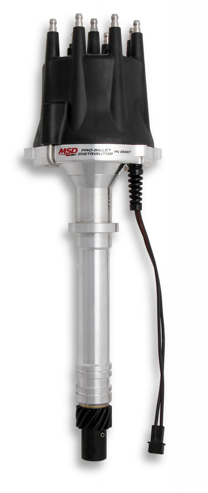 Chevy V8 Pro-Billet Distributor W/Black Cap The Most Popular Performance Distributor In The Market And Now Comes With Black Cap Must Be Used With An MSD 6, 7 Or 8-Series Ignition MSD Ignition
