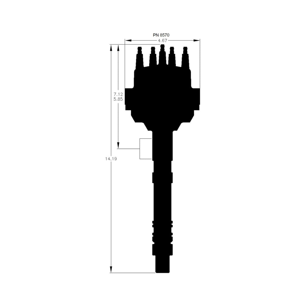 Chevy Pro-Billet Small Diameter V8 Distributor If You Need Clearance From All Sides, This Is Your Best Bet. Must Be Used With An MSD 6, 7 Or 8-Series Ignition MSD Ignition