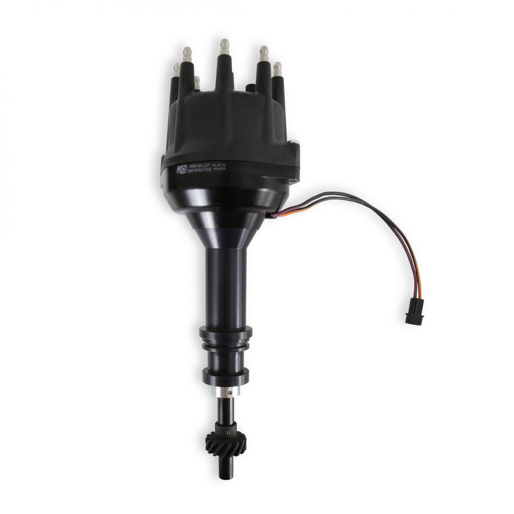 MSD Black Ford 351C 460 Pro-Billet Distributor MSD'S Pro-Billet Small Diameter Distributor Black Housing And Cap With Iron Gear, Fits 351C, 351M, 400, 429, 460 With Iron Gear. Must Be Used With An MSD 6, 7 Or 8-Series Ignition MSD Ignition