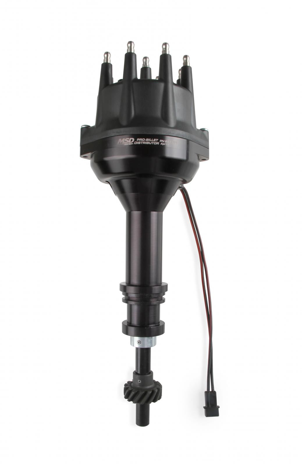 MSD Black Distributor Ford 351C-460 Pro Billet, Small Cap Steel Gear Pro-Billet Small Diameter Distributor Black Housing And Cap With Steel Gear MSD Ignition