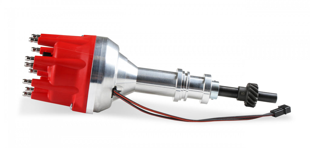 MSD Distributor, Ford 351W, Billet, Small Cap, Steel Gear MSD'S Pro-Billet Small Diameter Distributor W/Red Cap And Steel Gear, Requires The Use Of MSD 6, 7, 8 Series Ignition MSD Ignition