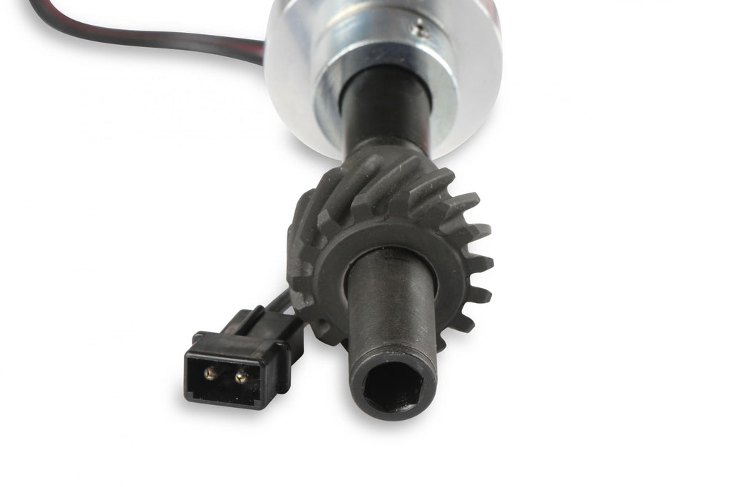 Distributor, Ford 351W/Steel Gear/Holley Hi-Ram MSD'S Pro-Billet Small Diameter Distributor W/Red Cap And Steel Gear, Requires The Use Of MSD 6, 7, 8 Series Ignition And Designed To Fit Holley 351W Hi-Ram Carburetor Intake Manifolds MSD Ignition