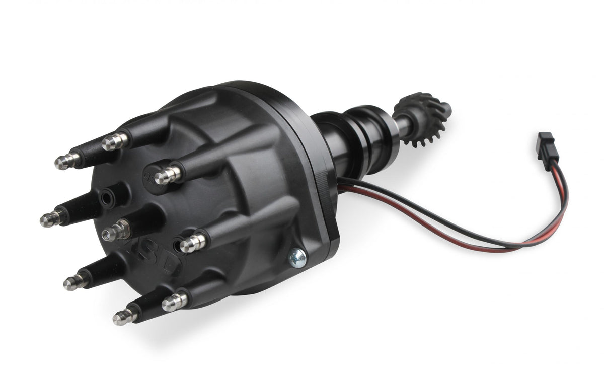 MSD Black Distributor Ford 289-302, Pro Billet, Small Cap, Steel Gear MSD'S Black Small Diameter Distributor W/Steel Gear, Requires The Use Of MSD 6, 7, 8 Series Ignition MSD Ignition
