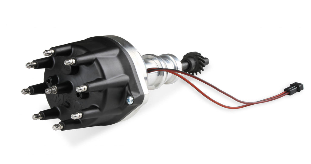 MSD Distributor Ford 289-302, Pro Billet, Small Black Cap, Steel Gear MSD'S Pro-Billet Small Diameter Distributor W/Black Cap And Steel Gear, Requires The Use Of MSD 6, 7, 8 Series Ignition MSD Ignition