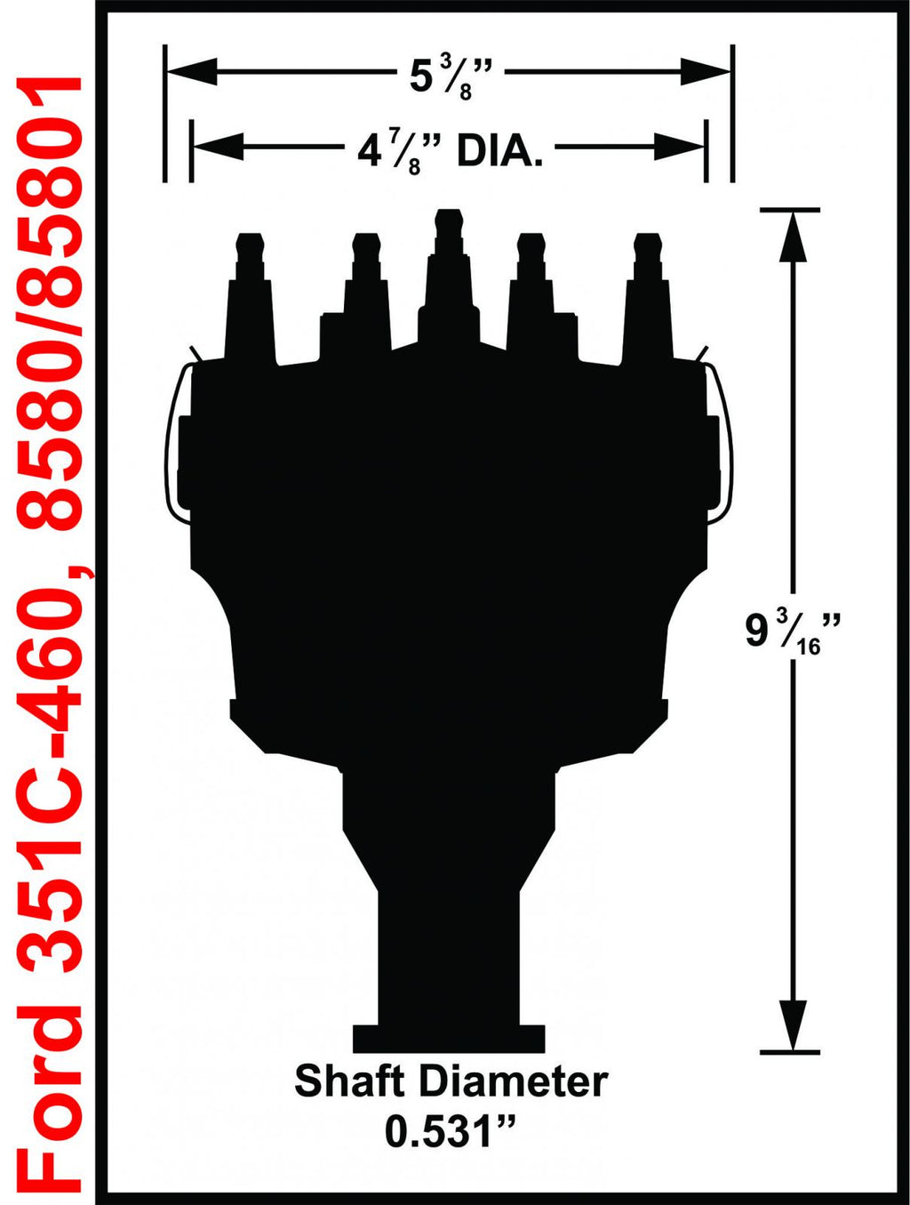 Ford V8 351C-460 Billet Distributor, Steel Gear Ford 351C 460 Billet Distributor With A Steel Gear Installed For Specific Camshaft Requirements MSD Ignition