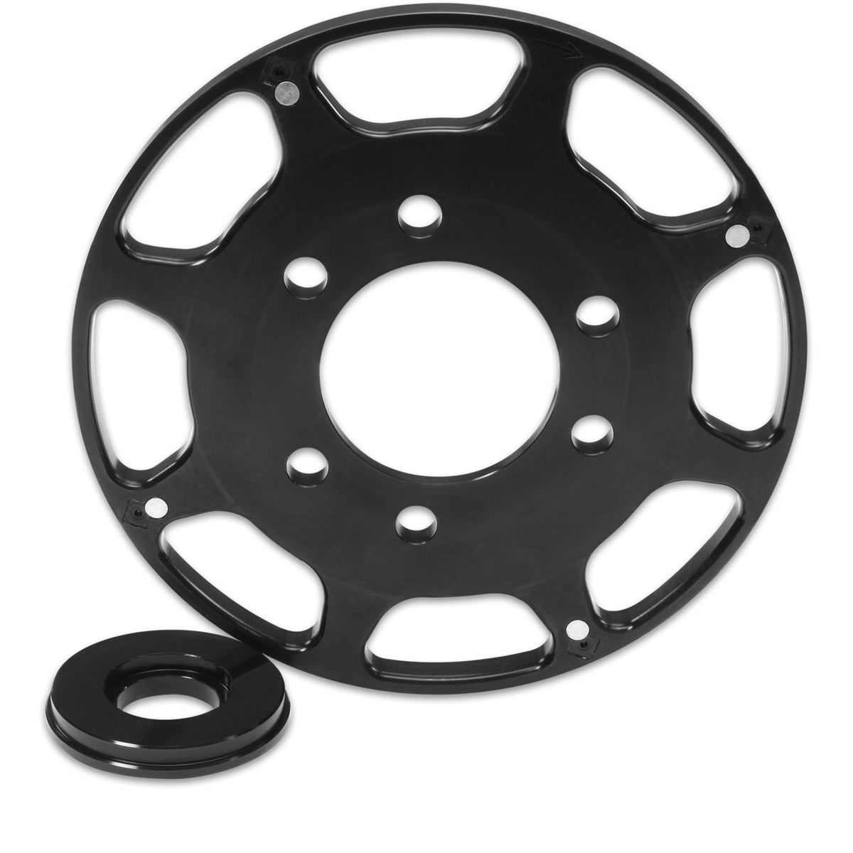 MSD Crank Trigger Wheel Flying Magnet Sbc 7 In. Black Replacement Wheel For Small Block Chevy Crank Trigger Kit (P/N 86103) MSD Ignition