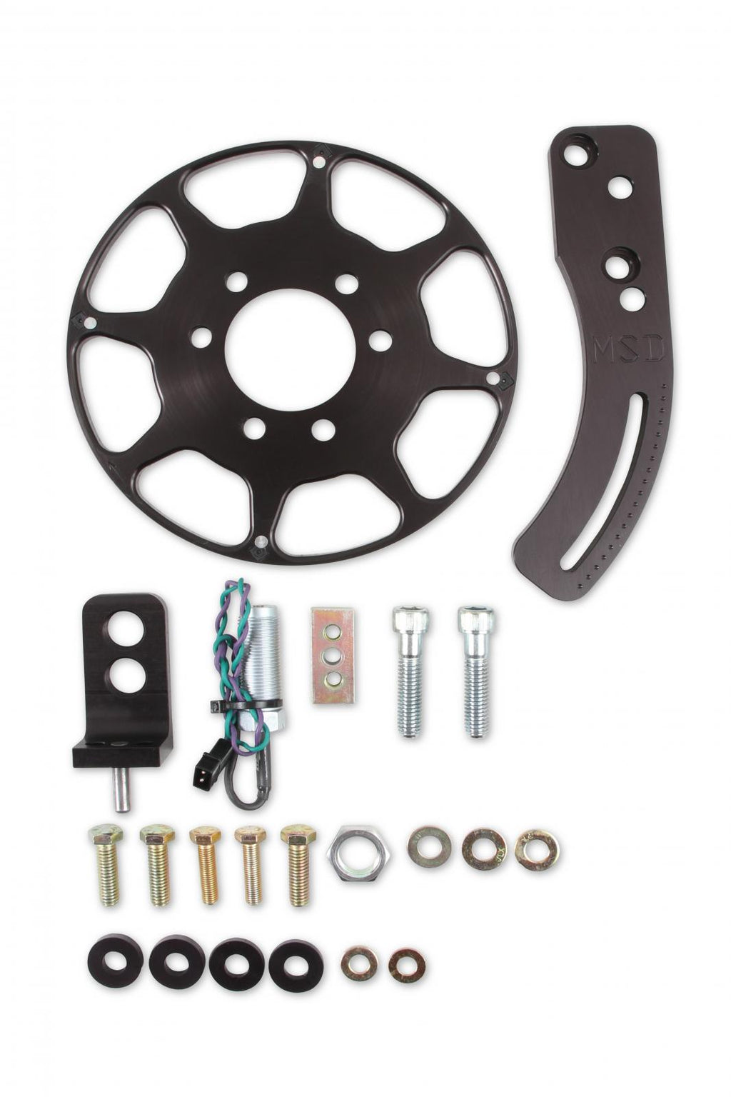 MSD Crank Trigger Wheel Kit Flying Magnet Bbc 8 In. Big Block Chevy Use With MSD 6/7/8 Series Ignition Black MSD Ignition