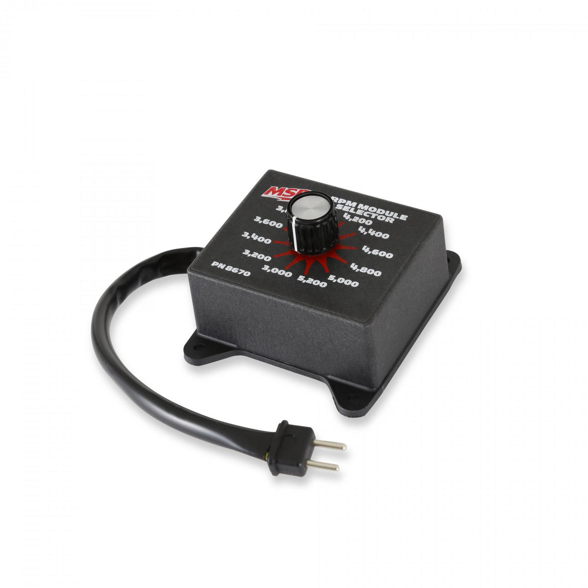 Selector Switch, 3.0K-5.2K The Rpm Module Selector Plugs Directly Into The Rpm Module Socket On All MSD Soft Touch Rev Controls And Accessories That Use Plug-In Modules MSD Ignition