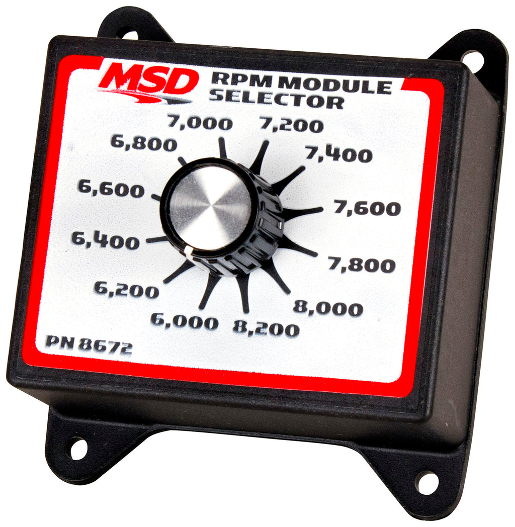Rpm Module Selector, 6.0K-8.2K The Rpm Module Selector Plugs Directly Into The Rpm Module Socket On All MSD Soft Touch Rev Controls And Accessories That Use Plug-In Modules MSD Ignition