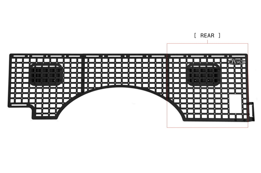 2023+ Ford Super Duty F-250 F-350 81.6 Inch Bed Bed Side Molle Passenger Side In Hammer Black Addictive Desert Designs