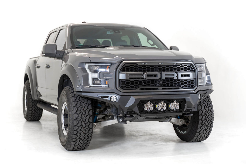 2017-2020 Ford Raptor Bomber Front Bumper Mounts for 3 Baja Designs LP6 Round Lights Addictive Desert Designs