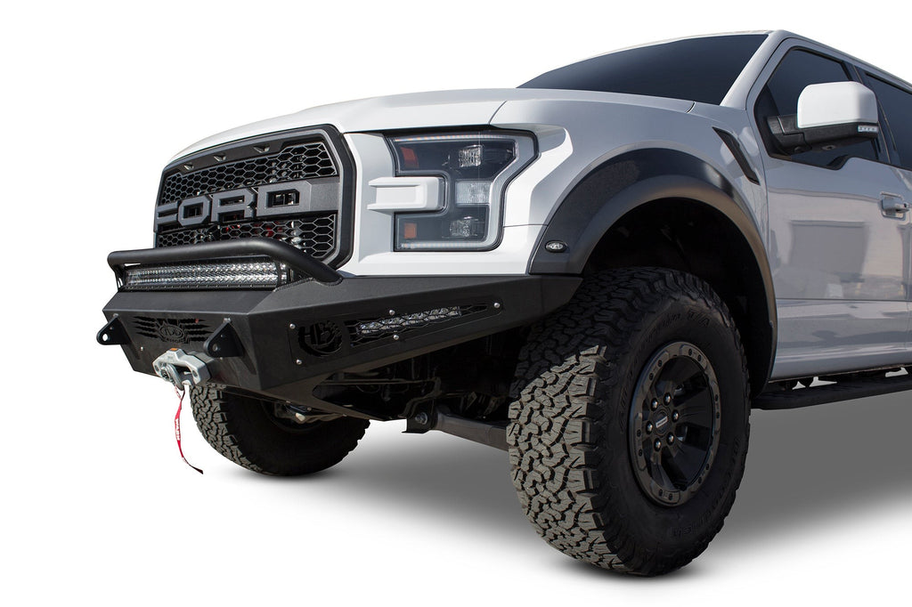 2017-2020 Ford F-150 Raptor HoneyBadger Front Bumper With Winch Mount Addictive Desert Designs