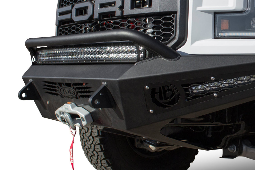2017-2020 Ford F-150 Raptor HoneyBadger Front Bumper With Winch Mount Addictive Desert Designs