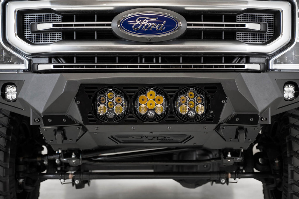 2017-2022 Ford Super Duty F-250 F-350 Bomber Front Bumper Mounts for 3 Baja Designs LP6s Addictive Desert Designs
