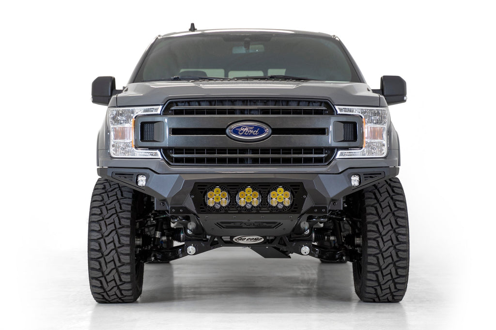 2018-2020 Ford F-150 Bomber Front Bumper Mounts for 3 Baja Designs LP6 Round Lights Addictive Desert Designs