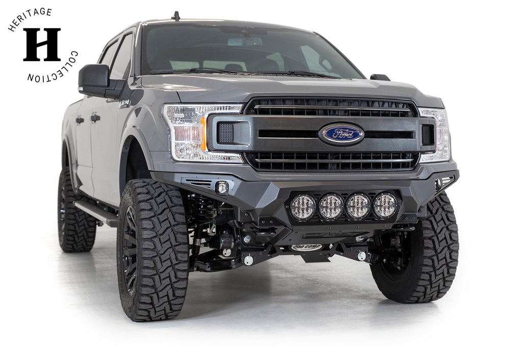 2018-2020 Ford F-150 Bomber Front Bumper Mounts for 4 rigid 360 6 Inch Round Lights Addictive Desert Designs
