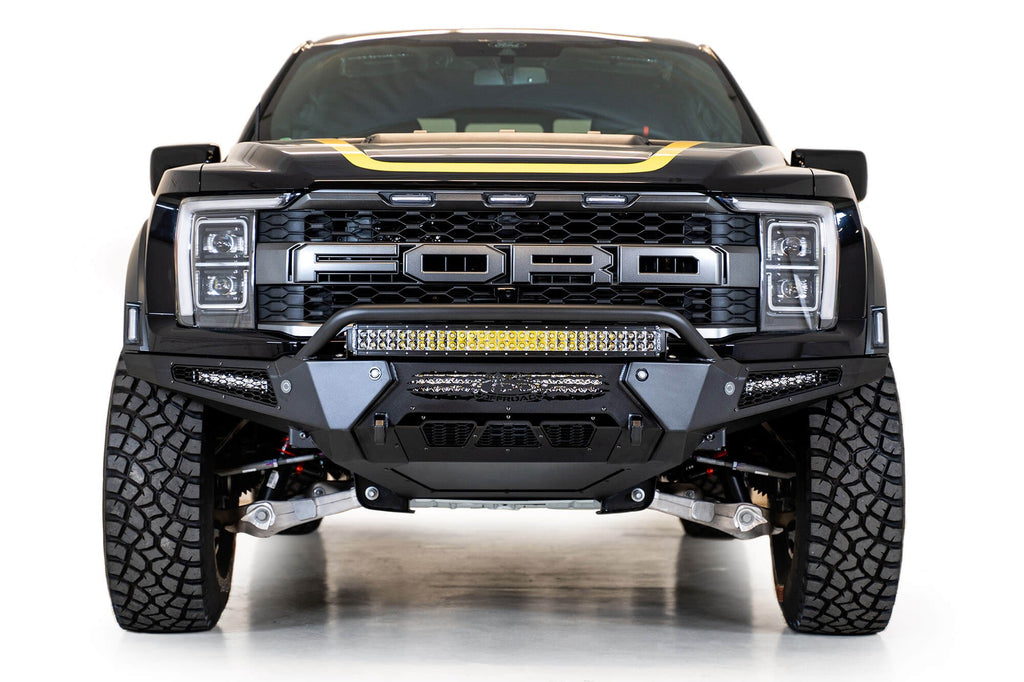 2021+ Ford Raptor HoneyBadger Front Bumper With Top Hoop Addictive Desert Designs