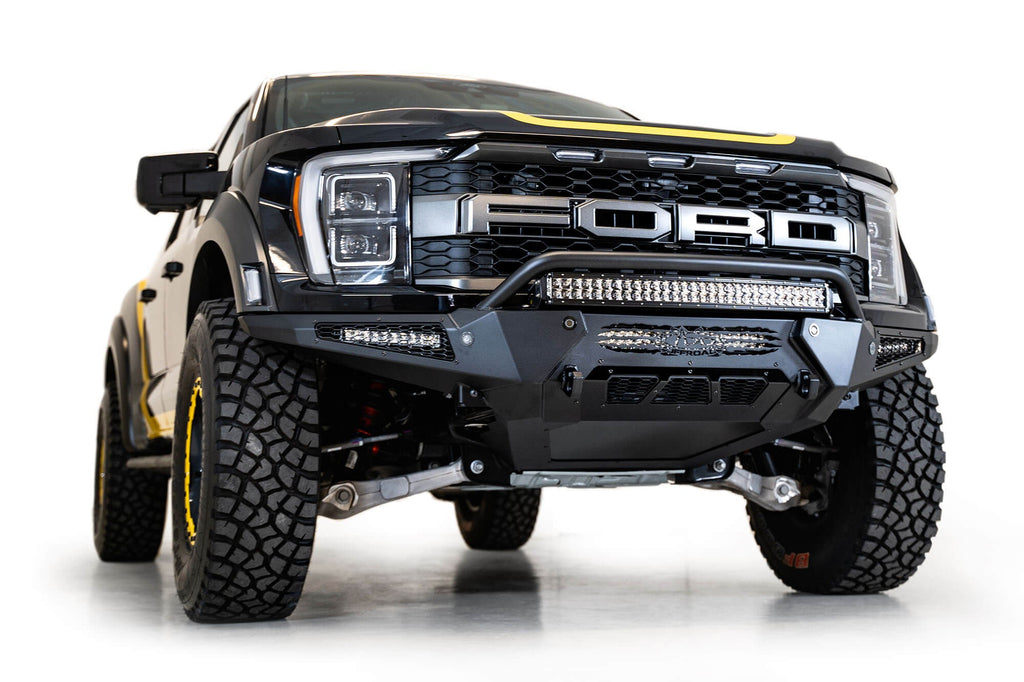 2021+ Ford Raptor HoneyBadger Front Bumper With Top Hoop Addictive Desert Designs