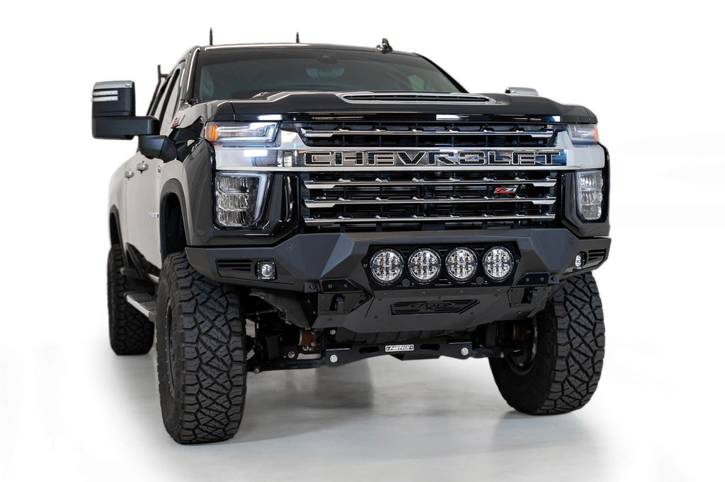 2020-2023 Chevrolet Silverado 2500/3500 Bomber Front Bumper Mounts for 4 rigid 360 6 Inch round lights Addictive Desert Designs