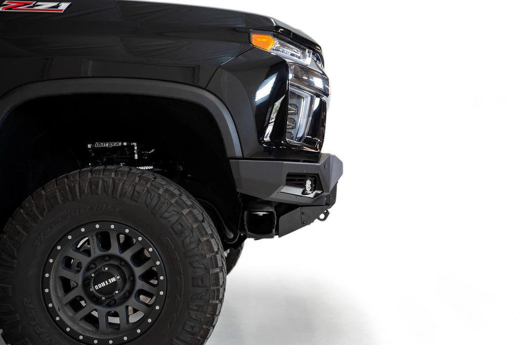 2020-2023 Chevrolet Silverado 2500/3500 Bomber Front Bumper Mounts for 4 rigid 360 6 Inch round lights Addictive Desert Designs