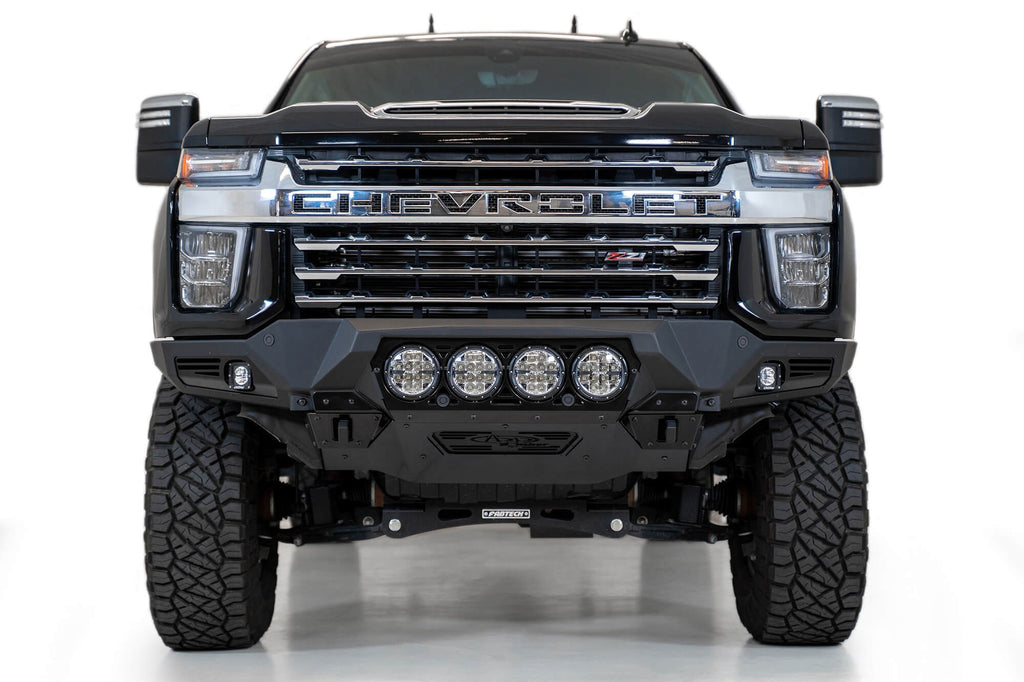 2020-2023 Chevrolet Silverado 2500/3500 Bomber Front Bumper Mounts for 4 rigid 360 6 Inch round lights Addictive Desert Designs