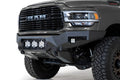 2019-2025 RAM 2500 3500 Bomber Front Bumper Mounts for three Baja Design's LP6 round lights Addictive Desert Designs