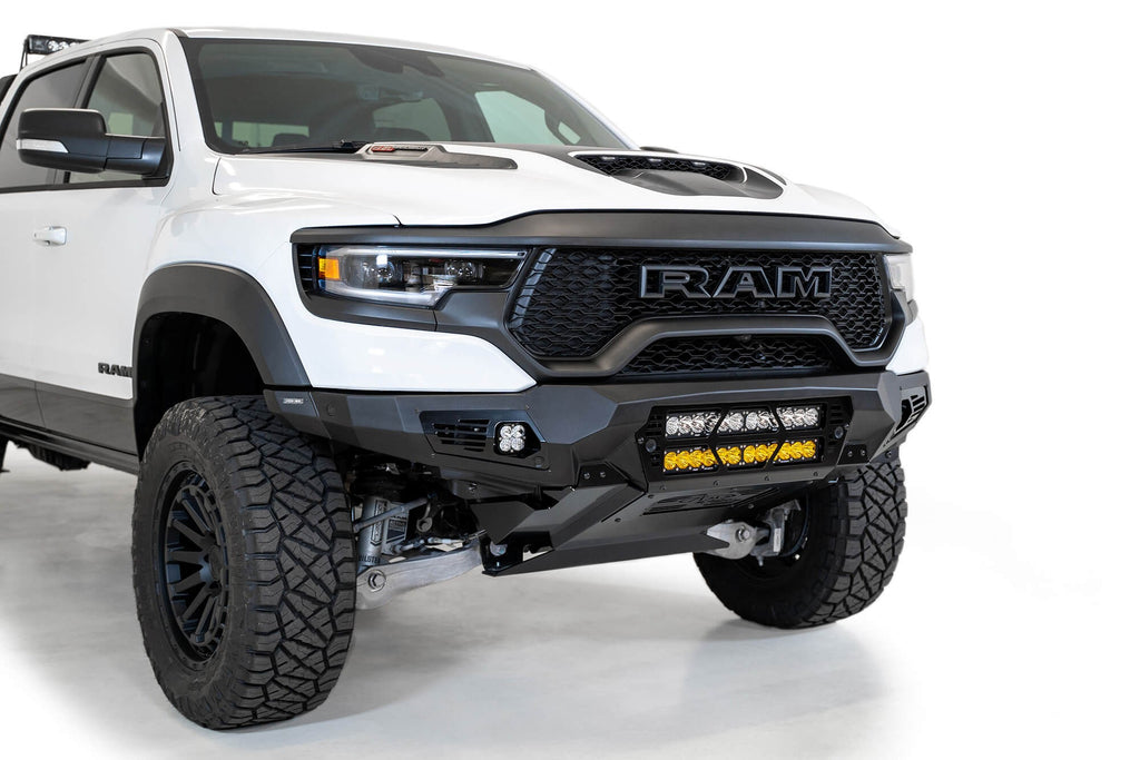 2021-2024 RAM 1500 TRX Bomber Front Bumper Mounts for two 20 Inch light bars Addictive Desert Designs