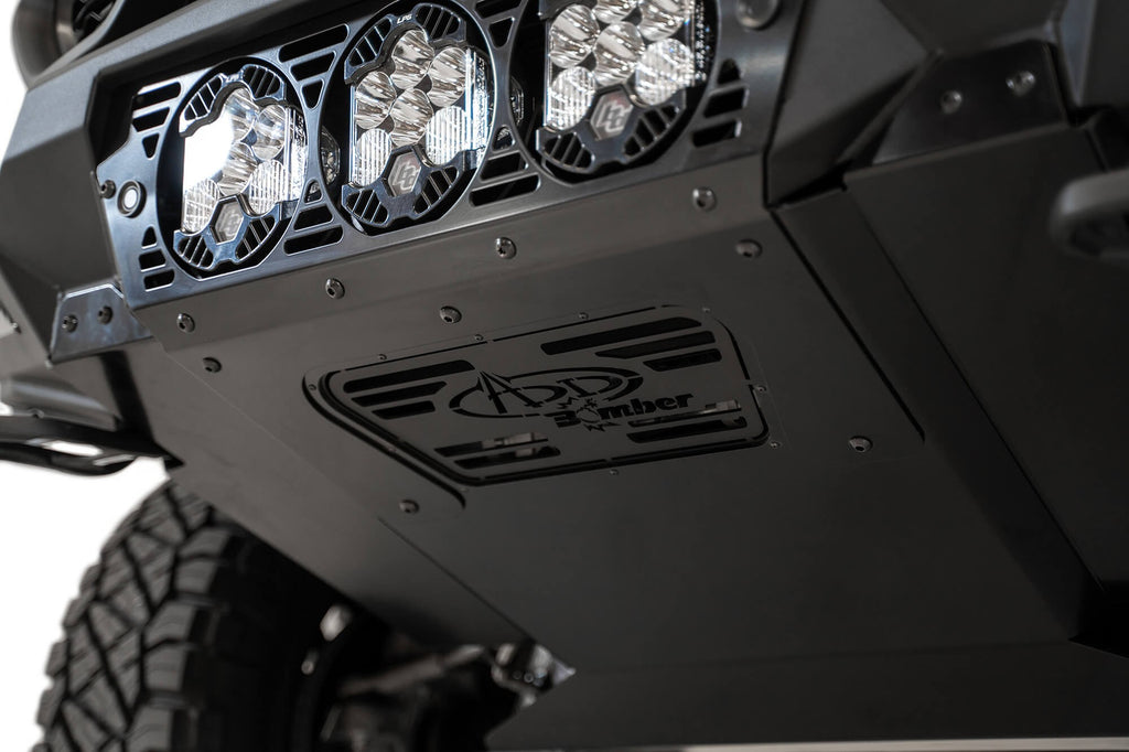 2021-2024 RAM 1500 TRX Bomber Front Bumper Mounts for 3 Baja Designs LP6 round lights Addictive Desert Designs