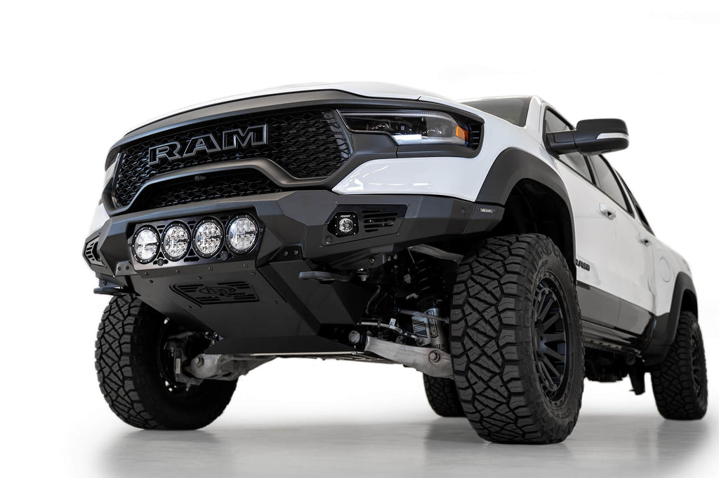 2021-2024 RAM 1500 TRX Bomber Front Bumper Mounts for 4 rigid 360 6 Inch round lights Addictive Desert Designs