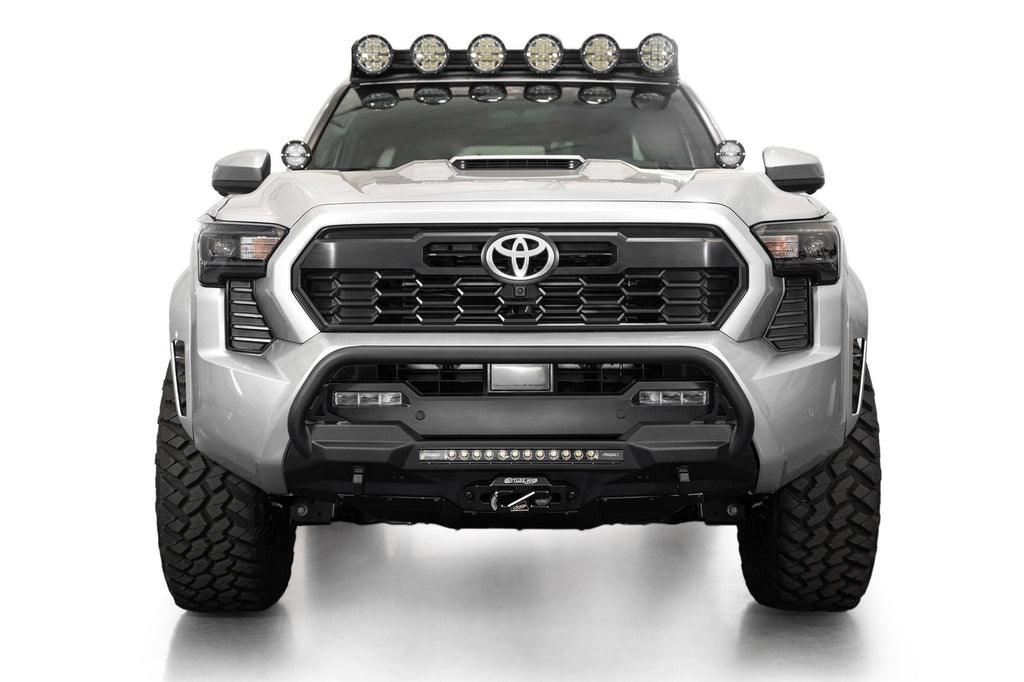 2024-2025 Toyota Tacoma Stealth Center Mount Winch Front Bumper With Top Hoop Addictive Desert Designs