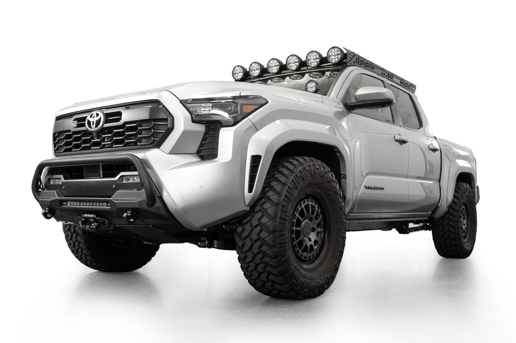 2024-2025 Toyota Tacoma Stealth Center Mount Winch Front Bumper With Top Hoop Addictive Desert Designs