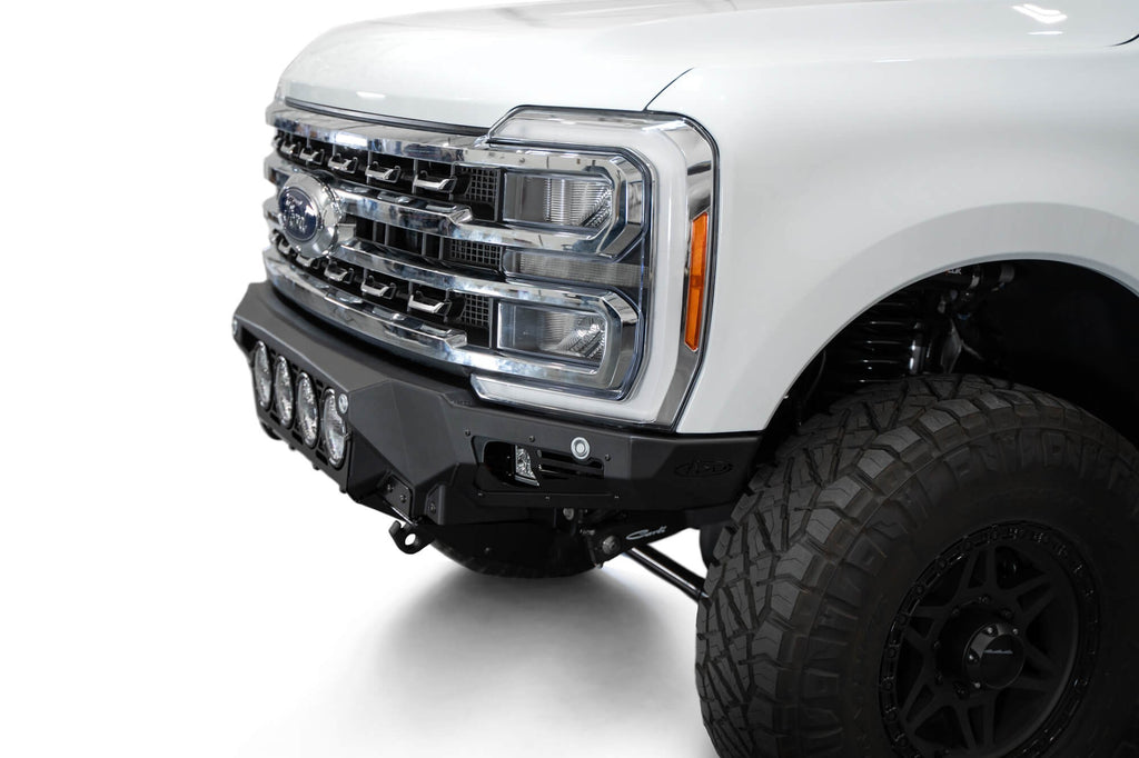 2023-2025 Ford Super Duty F-250 F-350 Bomber Front Bumper Recessed Mounts for 4 Rigid 360 Lights in Center Addictive Desert Designs