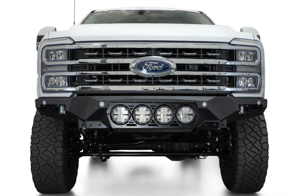 2023-2025 Ford Super Duty F-250 F-350 Bomber Front Bumper Recessed Mounts for 4 Rigid 360 Lights in Center Addictive Desert Designs